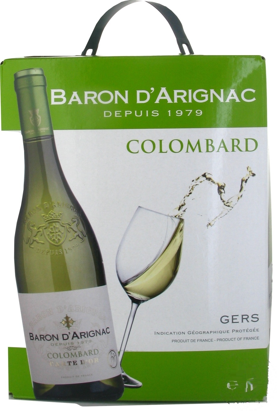 

Вино Baron D'Arignac Colombard Gers белое сухое 11% 5л