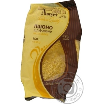 Пшоно Август Premium Quality шліфоване вищий ґатунок 500г купити, ціни на МегаМаркет - фото 1