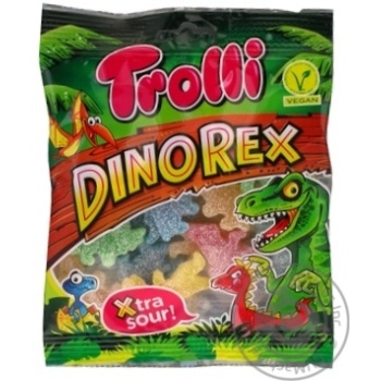 Жевательные конфеты Trolli Динорекс 100г купить, цены на МегаМаркет - фото 3