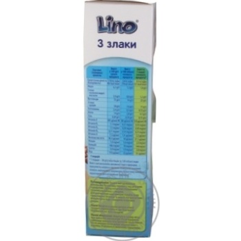 Каша молочна Lino 3 злаки від 4міс. 210г купить, цены на МегаМаркет - фото 3