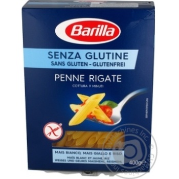 Макаронні вироби Barilla Penne Rigate Senza Glutine 400г купити, ціни на МегаМаркет - фото 1