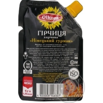 Горчица Olkom Немецкий гурман д/п 120г купить, цены на МегаМаркет - фото 2