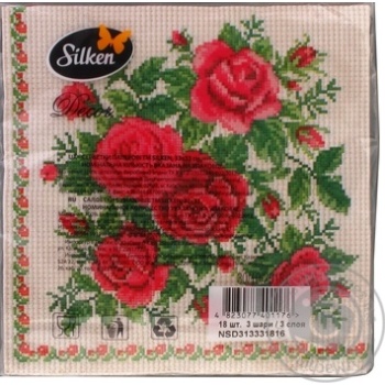 Silken Rose Canva Table Paper 2Napkins 0pcs - buy, prices for MegaMarket - photo 3