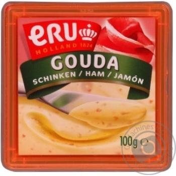 Сыр плавленый ERU Gouda с ветчиной 45% 100г купить, цены на МегаМаркет - фото 1