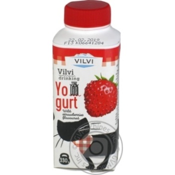 Yogurt Vilvi with strawberries 2% 330g - buy, prices for MegaMarket - photo 1