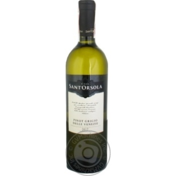 Вино Sant'Orsola Pinot Grigio біле сухе 0.75л х6 купить, цены на МегаМаркет - фото 1
