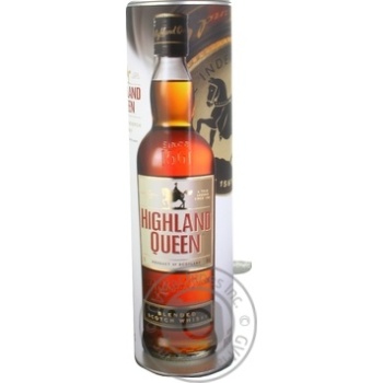 Віскі Highland Queen тубус 0,7л х3 купити, ціни на МегаМаркет - фото 1