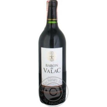 Вино Baron de Valac червоне сухе 0.75л х6 купить, цены на МегаМаркет - фото 1
