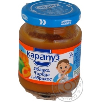 Пюре Карапуз Яблуко-Гарбуз і Абрикос 4+ 125г х6 купити, ціни на МегаМаркет - фото 1