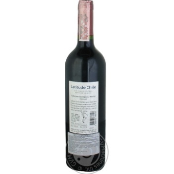 Вино Latitude Chile Cabernet Sauvignon-Merlot красное полусладкое 11,5% 0,75л - купить, цены на ULTRAMARKET - фото 3