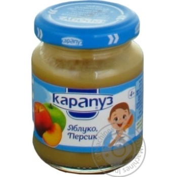 Пюре Карапуз Яблуко-Персик 4+ 125г х6 купить, цены на МегаМаркет - фото 2