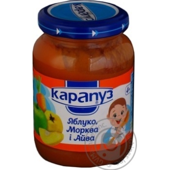 Fruit puree Karapuz apples carrots and qiunce for 4+ month babies 200g - buy, prices for MegaMarket - photo 5