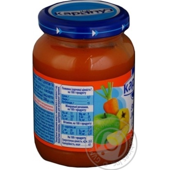 Fruit puree Karapuz apples carrots and qiunce for 4+ month babies 200g - buy, prices for MegaMarket - photo 4