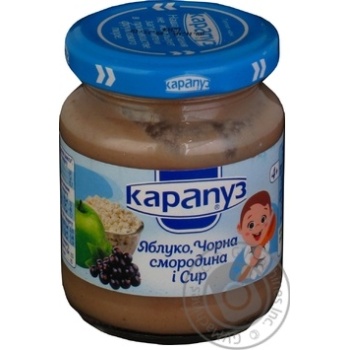 Puree Karapuz blackcurrant for children from 4 months 125g glass jar - buy, prices for MegaMarket - photo 1