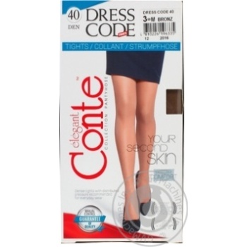 Колготки женские Conte Dress code 40 den 3 bronz - купить, цены на МегаМаркет - фото 2