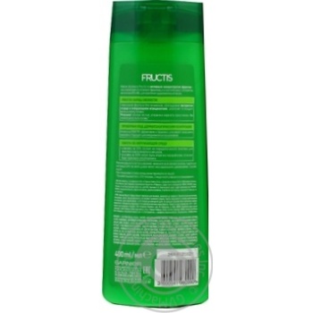 Шампунь Garnier Fructis Заряд свежести укрепляющий для склонных к жирности волос 400мл купить, цены на МегаМаркет - фото 4