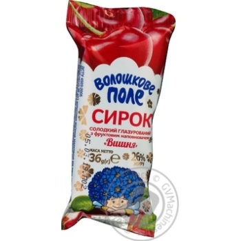 Cottage cheese Voloshkove pole with cherry in chocolate glaze 26% 36g - buy, prices for MegaMarket - photo 1