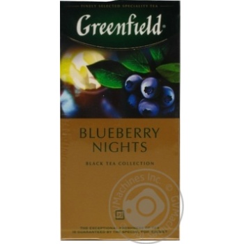 Tea Greenfield with blueberries black packed 25pcs 37.5g - buy, prices for MegaMarket - photo 1