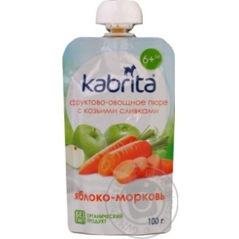 Puree Kabrita fruit for children from 6 months 100g - buy, prices for MegaMarket - photo 1