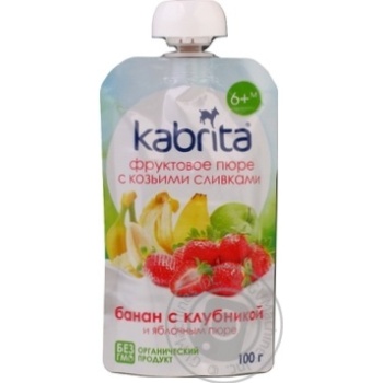 Puree Kabrita fruit for children from 6 months 100g - buy, prices for MegaMarket - photo 1