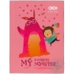 Блокнот MONSTER А-6 64л.лак гліт рожевий ZiBi