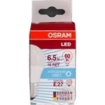 Лампа Osram LED B60 6,5W/840 CL  E27 світлодіодна