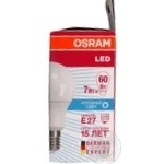 Лампа Osram А 60 7W/840 230V FR E27 x6