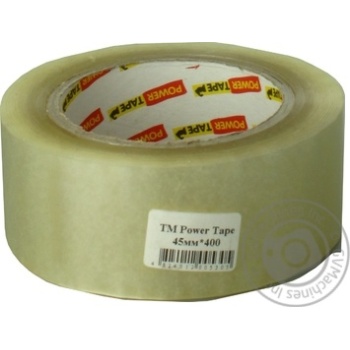 Скотч пакувальний Power Tape Standart прозорий 45*400 х6 купити, ціни на МегаМаркет - фото 1