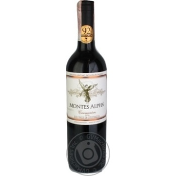 Вино Montes Alpha Carmenere червоне сухе 0.75л х6 купити, ціни на МегаМаркет - фото 1
