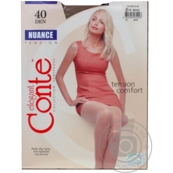 Колготки Conte Elegant Nuance beige жіночі 40ден 2р - купити, ціни на МегаМаркет - фото 3