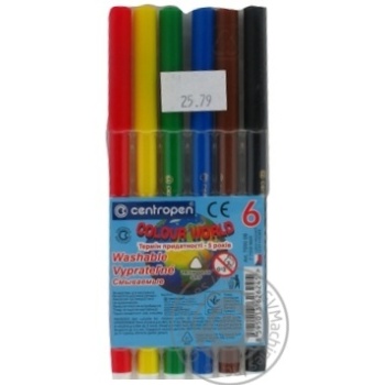 Набір фломастерів Centropen 6шт купити, ціни на МегаМаркет - фото 1