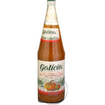 Сік Galicia яблучно-гарбузовий з м'якоттю 1л скло купити, ціни на МегаМаркет - фото 1