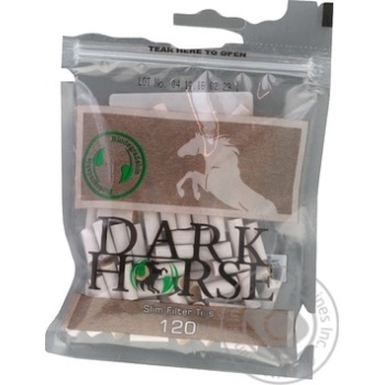 Фільтр для самокруток Dark Horse Slim 120шт купити, ціни на МегаМаркет - фото 1