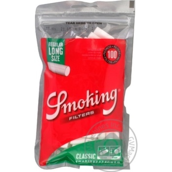 Фильтры для самокруток Smoking Regular 100шт - купить, цены на Auchan - фото 2