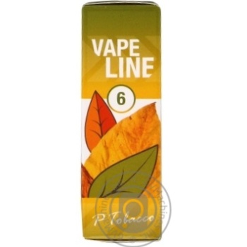 Рідина Vape Line д/елек.сигарет P Tobacco 6мг 10мл купить, цены на МегаМаркет - фото 1