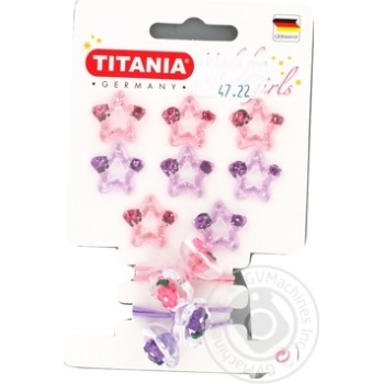 Защіпка Titania для волосся 10шт Art.8006 х6 купить, цены на МегаМаркет - фото 1