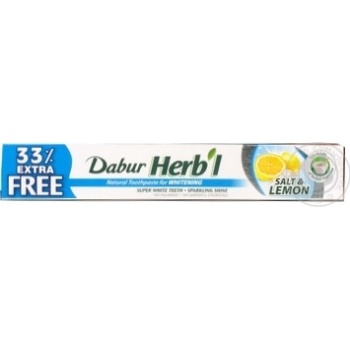 Зубна паста Dabur Herbal відбілююча 60г + 20г купить, цены на МегаМаркет - фото 1