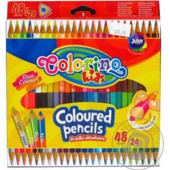 Pencil Colorino 48colors for drawing 24pcs - buy, prices for MegaMarket - photo 1
