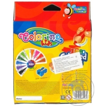 Олівці COLORINO Mini Jumbo кольорові трикутн 8,9см 10 кол чинка купити, ціни на МегаМаркет - фото 2