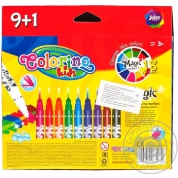 Фломастери магічні 10 кольорів COLORINO купити, ціни на МегаМаркет - фото 2