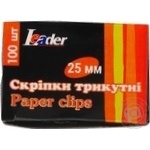 Скрепки 25мм 100шт. 0860 х10
