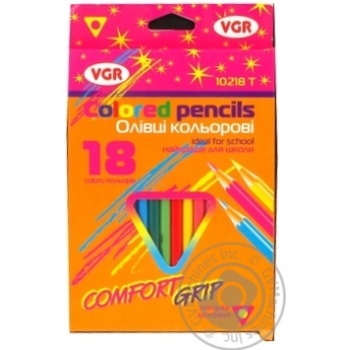 Vgr Color Pencils Triangular 18 colors - buy, prices for ULTRAMARKET - photo 1