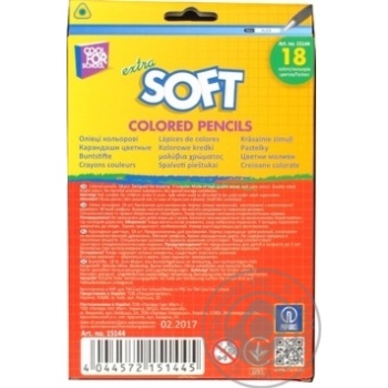 Олівці кольорові Extra Soft 18 кольорів арт.CF15144 купить, цены на МегаМаркет - фото 2