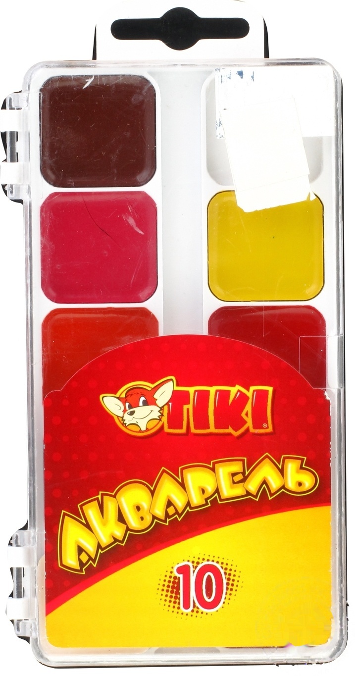 

Акварельные краски Tiki 10 цветов