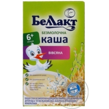 Каша Беллакт суха безмолочна  вівсяна  200 гр з 6 міс купить, цены на МегаМаркет - фото 1