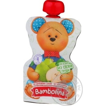 Пюре Bambolina 90 г д/пак. Груша купити, ціни на МегаМаркет - фото 1