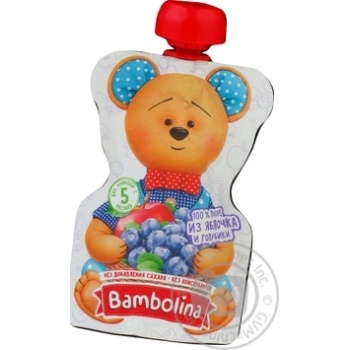 Пюре Bambolina 90 г д/пак. Яблуко та лохина купити, ціни на МегаМаркет - фото 1