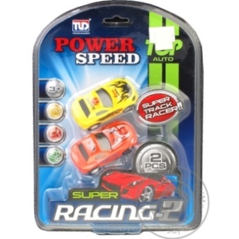 Іграшка машинка Top Speed арт.68817 24*18.5 см 2шт на планшетц купить, цены на МегаМаркет - фото 1