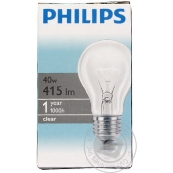 Лампа PHILIPS A55 40W Е27 звич.проз. купити, ціни на МегаМаркет - фото 1