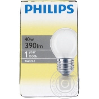 Лампа розж. Philips куля мат. 40 Вт Е27 купить, цены на МегаМаркет - фото 1